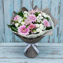 Букет цветов из:  Герберы, Альстромерии и Хризантемы в Володино