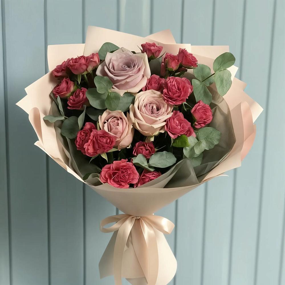 Букет цветов из: Гвоздики и Розы в Володино