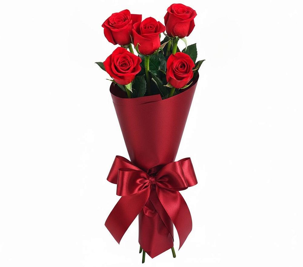 Букет 5 Красных роз Эдлесс Лав в Володино