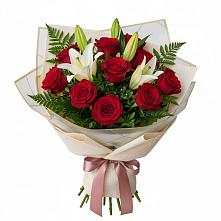 Букет цветов из:  Лилии и Розы #REPLACE_PRED# Володино