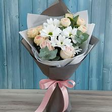 Букет цветов из:  Хризантемы и Розы в Володино