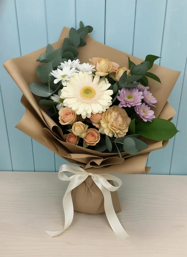 Букет цветов из: Герберы и Хризантемы в Володино