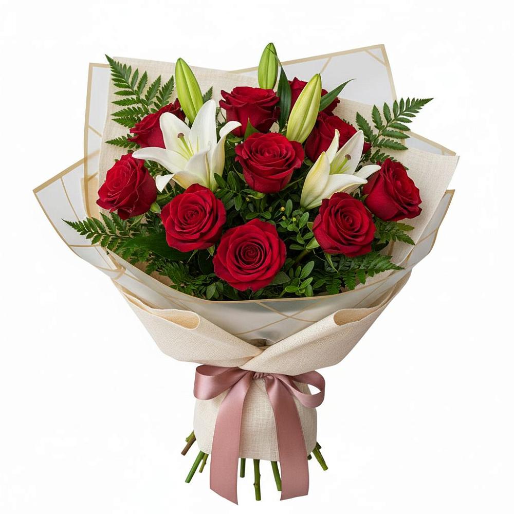 Букет цветов из: Лилии и Розы в Володино