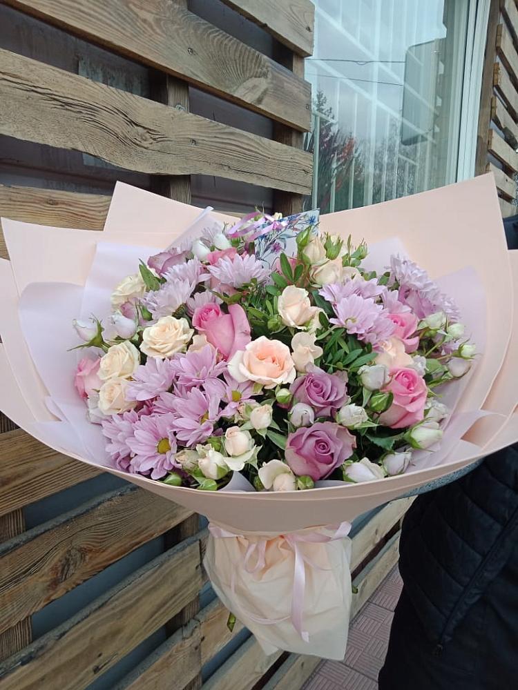 Букет цветов из: Розы и Хризантемы в Володино