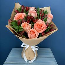 Букет цветов из:  Розы и Альстромерии в Володино