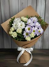 Букет цветов из:  Хризантемы и Розы в Володино