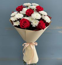 Букет цветов из:  Розы и Хризантемы в Володино