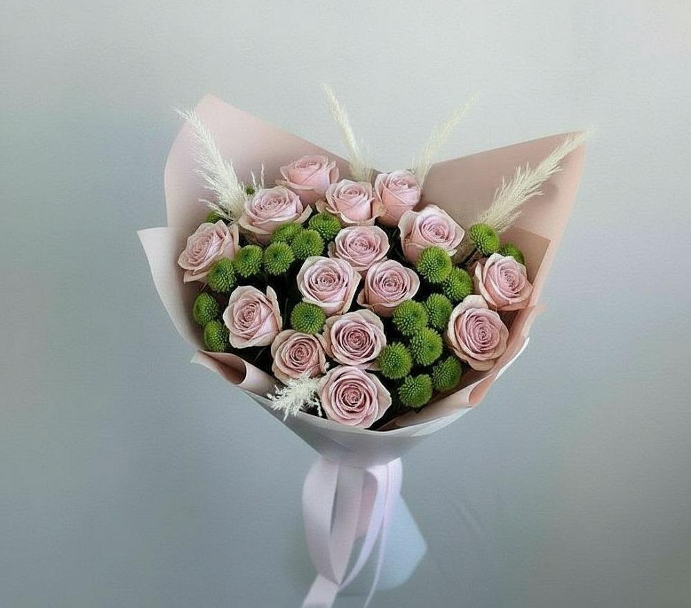 Букет цветов из: Розы и Хризантемы в Володино