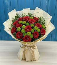 Букет цветов из:  Розы и Хризантемы в Володино