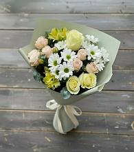 Букет цветов из:  Альстромерии, Розы и Хризантемы в Володино