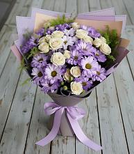 Букет цветов из:  Хризантемы и Розы в Володино